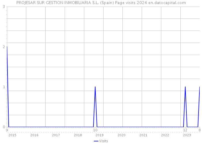 PROJESAR SUR GESTION INMOBILIARIA S.L. (Spain) Page visits 2024 