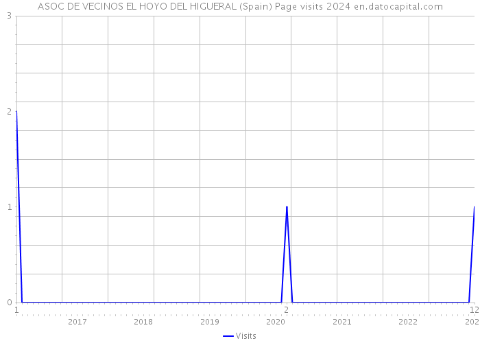 ASOC DE VECINOS EL HOYO DEL HIGUERAL (Spain) Page visits 2024 