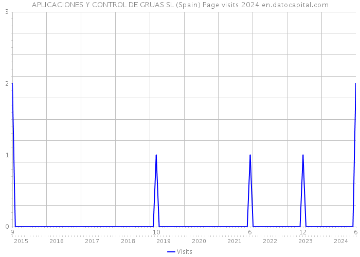 APLICACIONES Y CONTROL DE GRUAS SL (Spain) Page visits 2024 