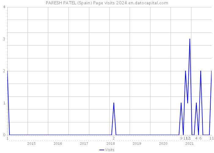 PARESH PATEL (Spain) Page visits 2024 