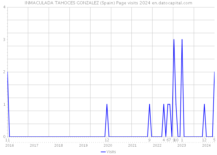 INMACULADA TAHOCES GONZALEZ (Spain) Page visits 2024 
