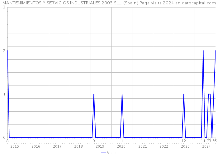 MANTENIMIENTOS Y SERVICIOS INDUSTRIALES 2003 SLL. (Spain) Page visits 2024 