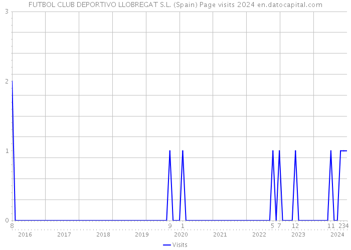 FUTBOL CLUB DEPORTIVO LLOBREGAT S.L. (Spain) Page visits 2024 
