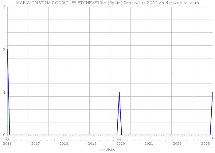 MARIA CRISTINA RODRIGUEZ ETCHEVERRIA (Spain) Page visits 2024 