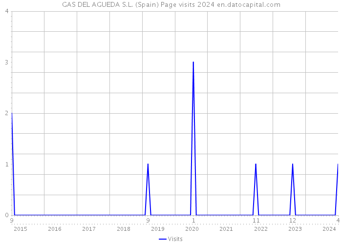 GAS DEL AGUEDA S.L. (Spain) Page visits 2024 
