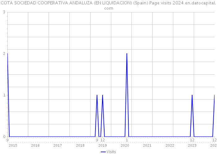COTA SOCIEDAD COOPERATIVA ANDALUZA (EN LIQUIDACION) (Spain) Page visits 2024 
