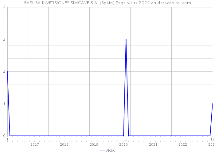BAPUSA INVERSIONES SIMCAVF S.A. (Spain) Page visits 2024 