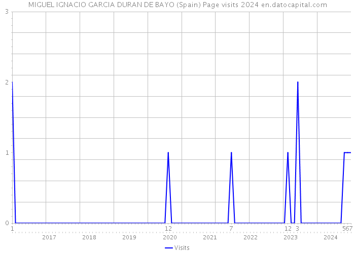 MIGUEL IGNACIO GARCIA DURAN DE BAYO (Spain) Page visits 2024 