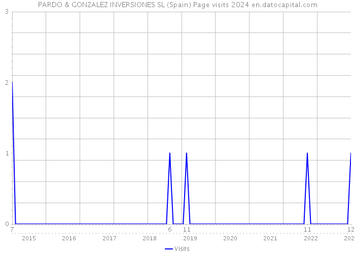 PARDO & GONZALEZ INVERSIONES SL (Spain) Page visits 2024 