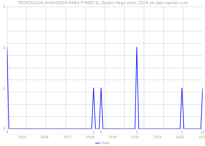 TECNOLOGIA AVANZADA PARA PYMES SL (Spain) Page visits 2024 