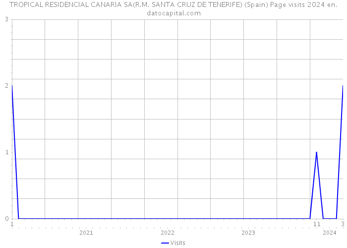 TROPICAL RESIDENCIAL CANARIA SA(R.M. SANTA CRUZ DE TENERIFE) (Spain) Page visits 2024 