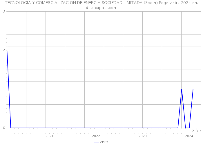 TECNOLOGIA Y COMERCIALIZACION DE ENERGIA SOCIEDAD LIMITADA (Spain) Page visits 2024 