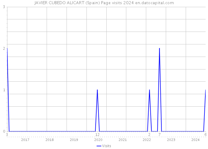 JAVIER CUBEDO ALICART (Spain) Page visits 2024 