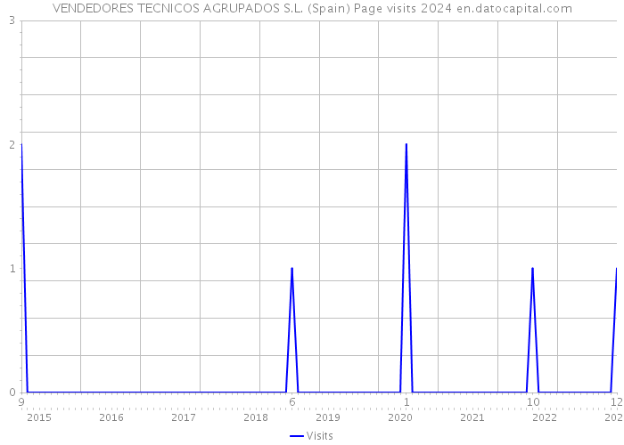 VENDEDORES TECNICOS AGRUPADOS S.L. (Spain) Page visits 2024 