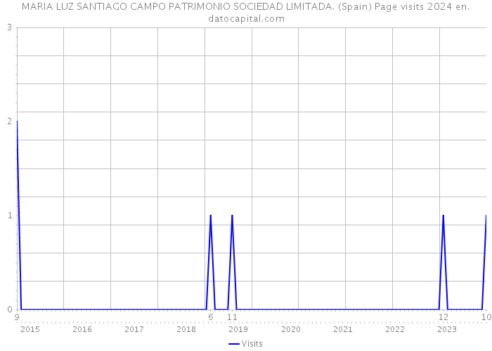 MARIA LUZ SANTIAGO CAMPO PATRIMONIO SOCIEDAD LIMITADA. (Spain) Page visits 2024 