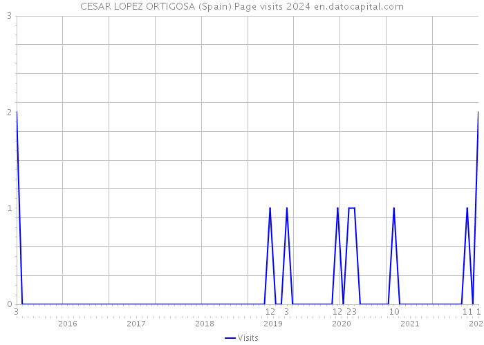 CESAR LOPEZ ORTIGOSA (Spain) Page visits 2024 