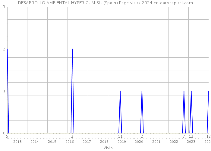 DESARROLLO AMBIENTAL HYPERICUM SL. (Spain) Page visits 2024 