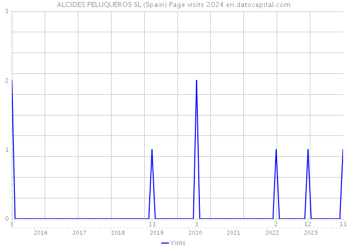 ALCIDES PELUQUEROS SL (Spain) Page visits 2024 