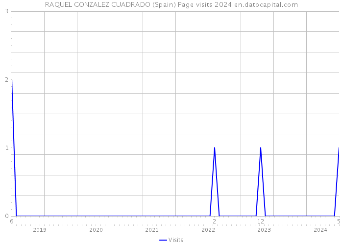 RAQUEL GONZALEZ CUADRADO (Spain) Page visits 2024 