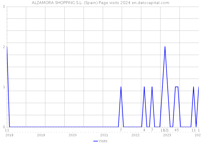 ALZAMORA SHOPPING S.L. (Spain) Page visits 2024 