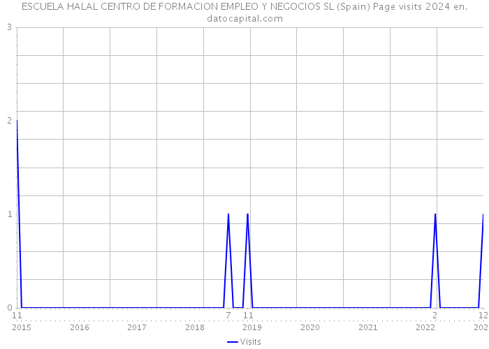 ESCUELA HALAL CENTRO DE FORMACION EMPLEO Y NEGOCIOS SL (Spain) Page visits 2024 