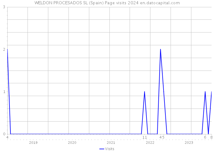 WELDON PROCESADOS SL (Spain) Page visits 2024 