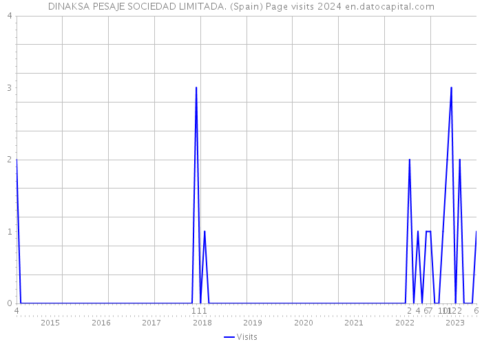 DINAKSA PESAJE SOCIEDAD LIMITADA. (Spain) Page visits 2024 