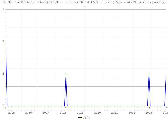 COORDINADORA DE TRANSACCIONES INTERNACIONALES S.L. (Spain) Page visits 2024 