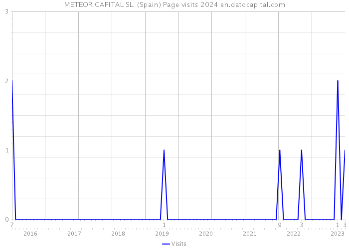 METEOR CAPITAL SL. (Spain) Page visits 2024 