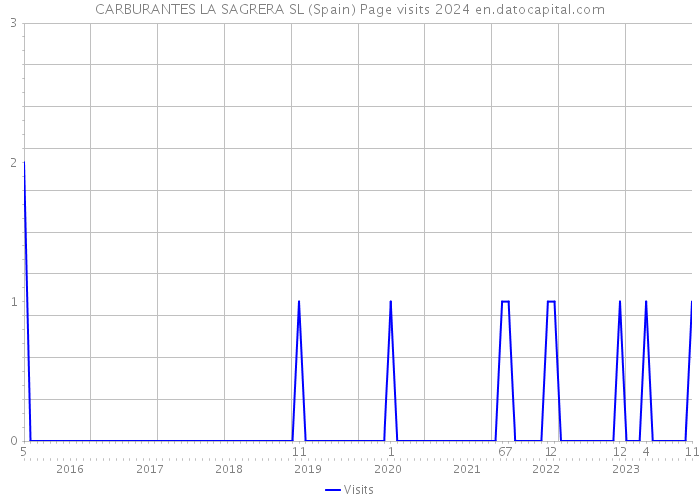 CARBURANTES LA SAGRERA SL (Spain) Page visits 2024 