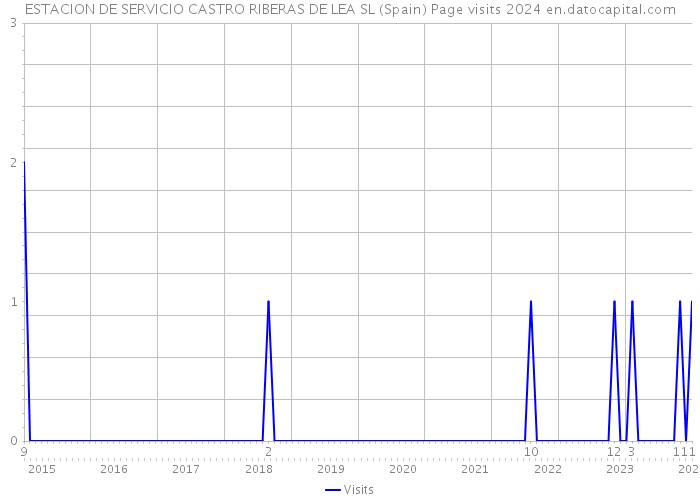ESTACION DE SERVICIO CASTRO RIBERAS DE LEA SL (Spain) Page visits 2024 