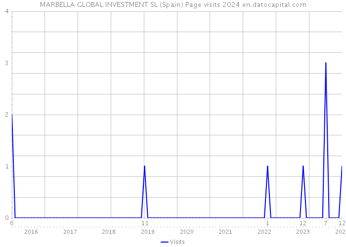MARBELLA GLOBAL INVESTMENT SL (Spain) Page visits 2024 