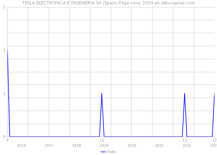 TESLA ELECTRONICA E INGENIERIA SA (Spain) Page visits 2024 