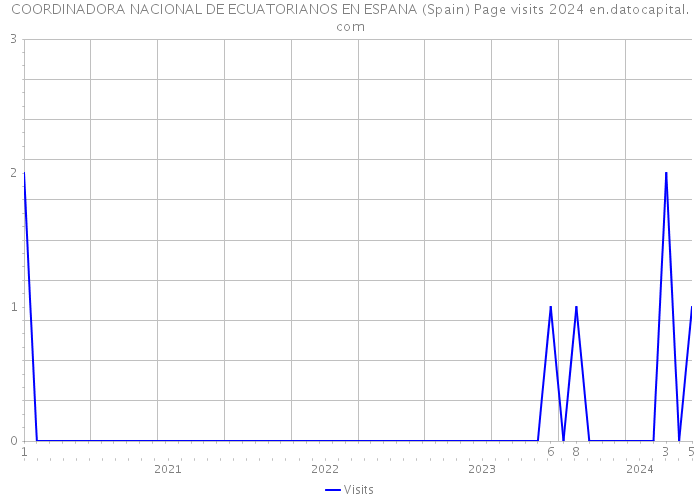 COORDINADORA NACIONAL DE ECUATORIANOS EN ESPANA (Spain) Page visits 2024 