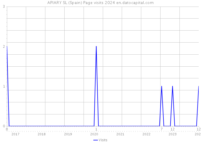 APIARY SL (Spain) Page visits 2024 
