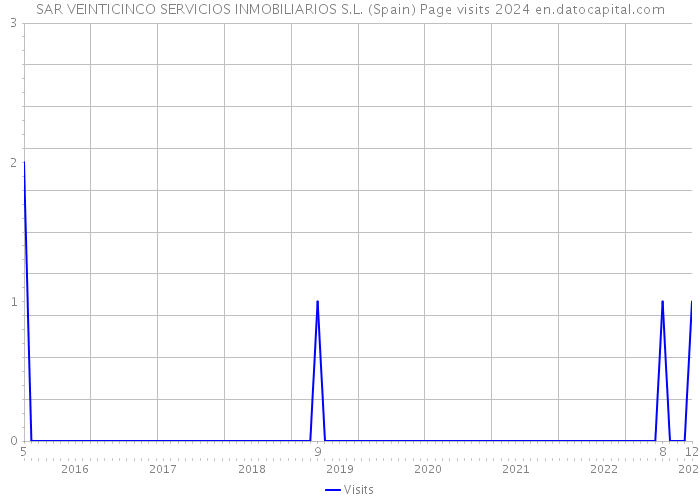 SAR VEINTICINCO SERVICIOS INMOBILIARIOS S.L. (Spain) Page visits 2024 