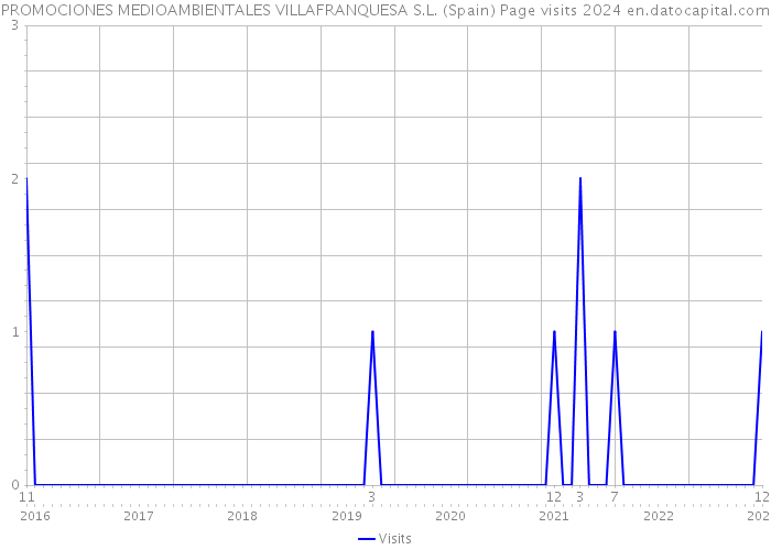 PROMOCIONES MEDIOAMBIENTALES VILLAFRANQUESA S.L. (Spain) Page visits 2024 