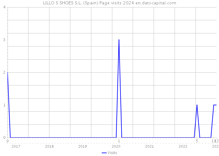 LILLO S SHOES S.L. (Spain) Page visits 2024 