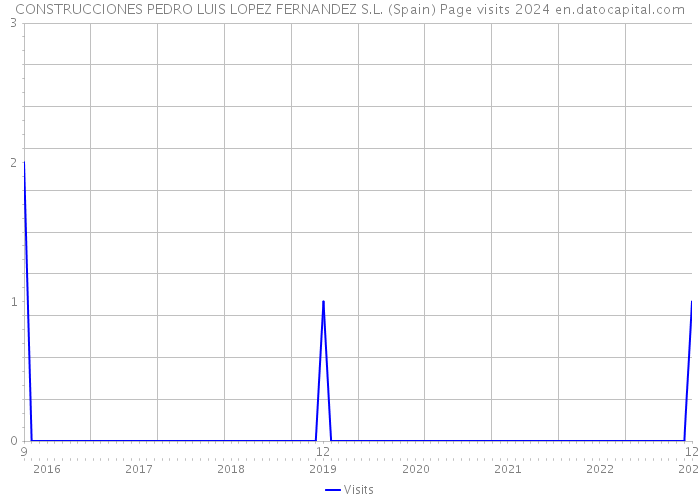 CONSTRUCCIONES PEDRO LUIS LOPEZ FERNANDEZ S.L. (Spain) Page visits 2024 