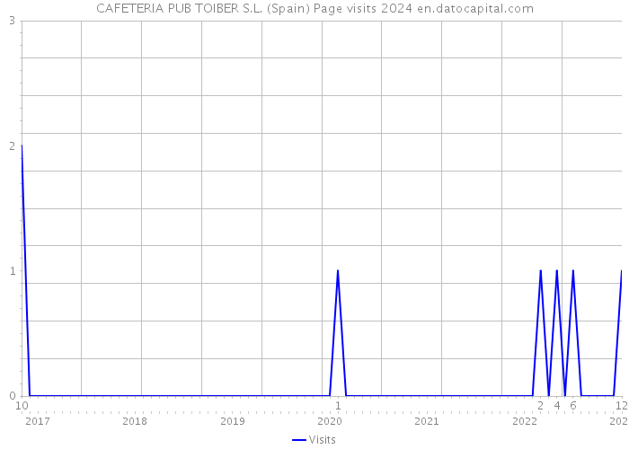 CAFETERIA PUB TOIBER S.L. (Spain) Page visits 2024 