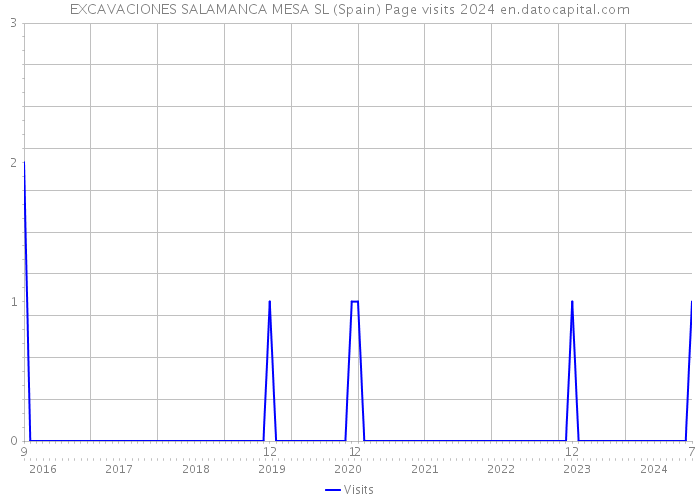 EXCAVACIONES SALAMANCA MESA SL (Spain) Page visits 2024 