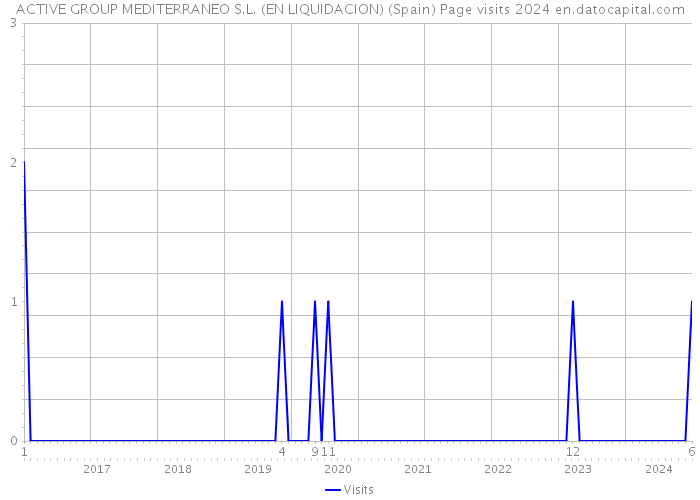 ACTIVE GROUP MEDITERRANEO S.L. (EN LIQUIDACION) (Spain) Page visits 2024 