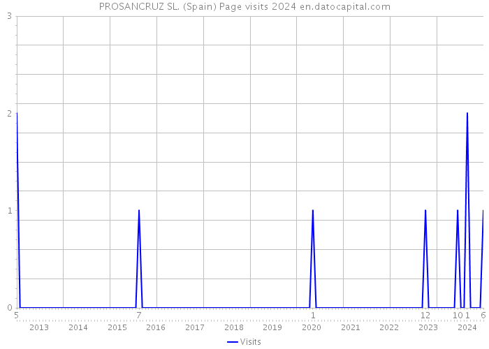 PROSANCRUZ SL. (Spain) Page visits 2024 