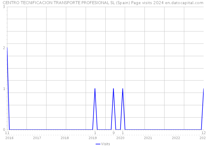CENTRO TECNIFICACION TRANSPORTE PROFESIONAL SL (Spain) Page visits 2024 