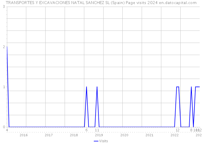 TRANSPORTES Y EXCAVACIONES NATAL SANCHEZ SL (Spain) Page visits 2024 