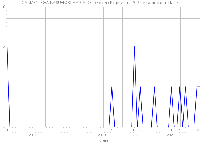 CARMEN IGEA RASUEROS MARIA DEL (Spain) Page visits 2024 