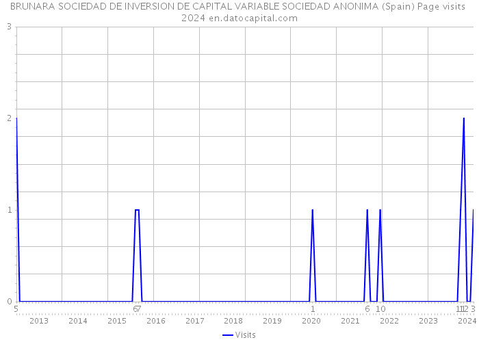 BRUNARA SOCIEDAD DE INVERSION DE CAPITAL VARIABLE SOCIEDAD ANONIMA (Spain) Page visits 2024 