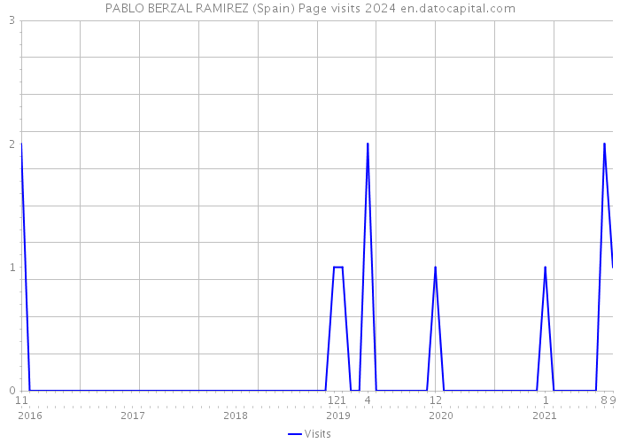 PABLO BERZAL RAMIREZ (Spain) Page visits 2024 