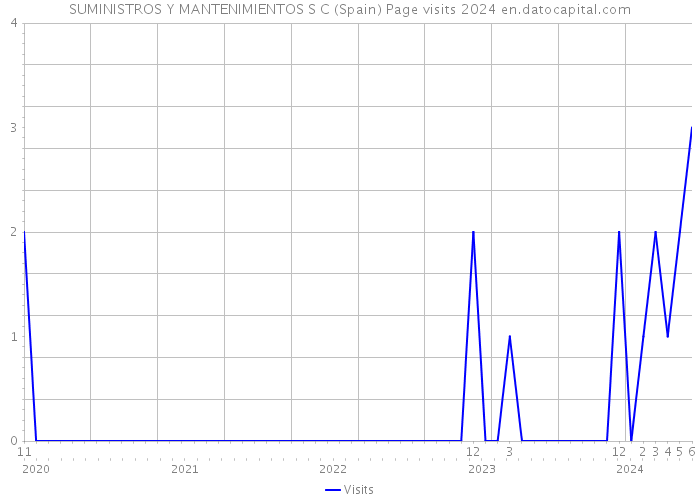 SUMINISTROS Y MANTENIMIENTOS S C (Spain) Page visits 2024 
