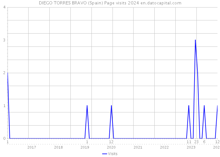 DIEGO TORRES BRAVO (Spain) Page visits 2024 